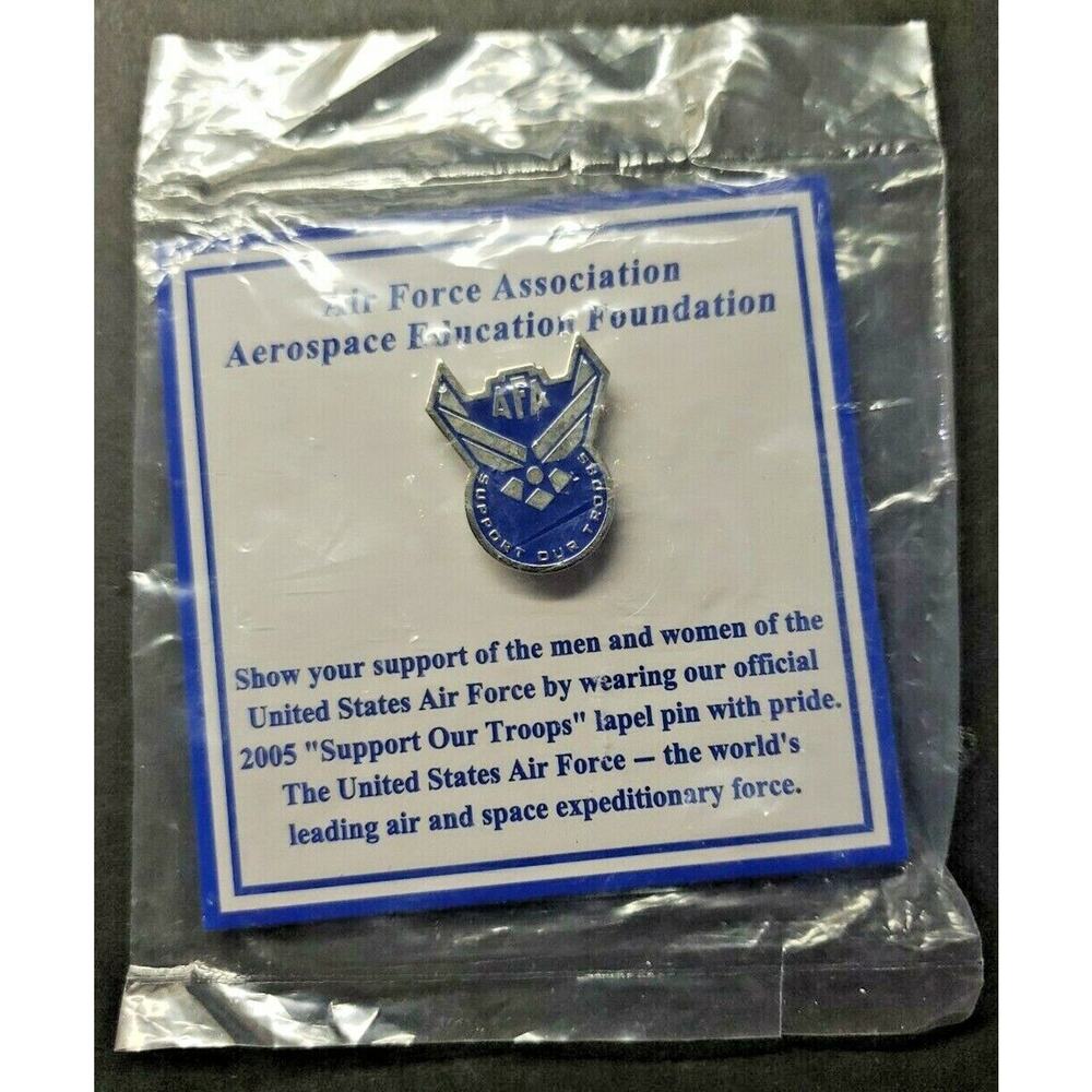 Air Force Association Lapel Pin USAF Support Our Troops AFA Enamel 2005 D1